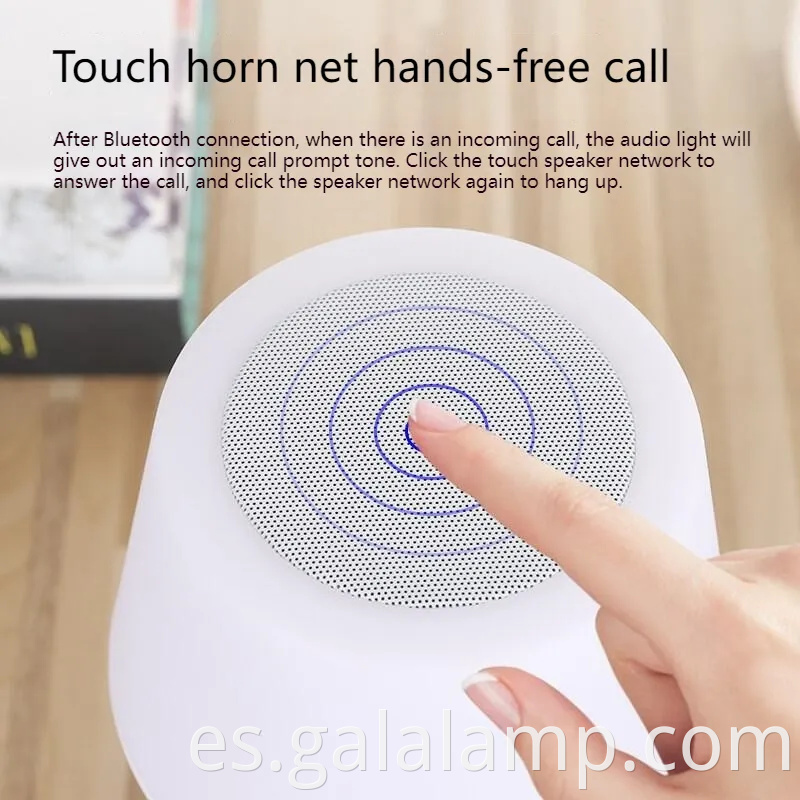 Altavoz Bluetooth colorido con control táctil y lámpara